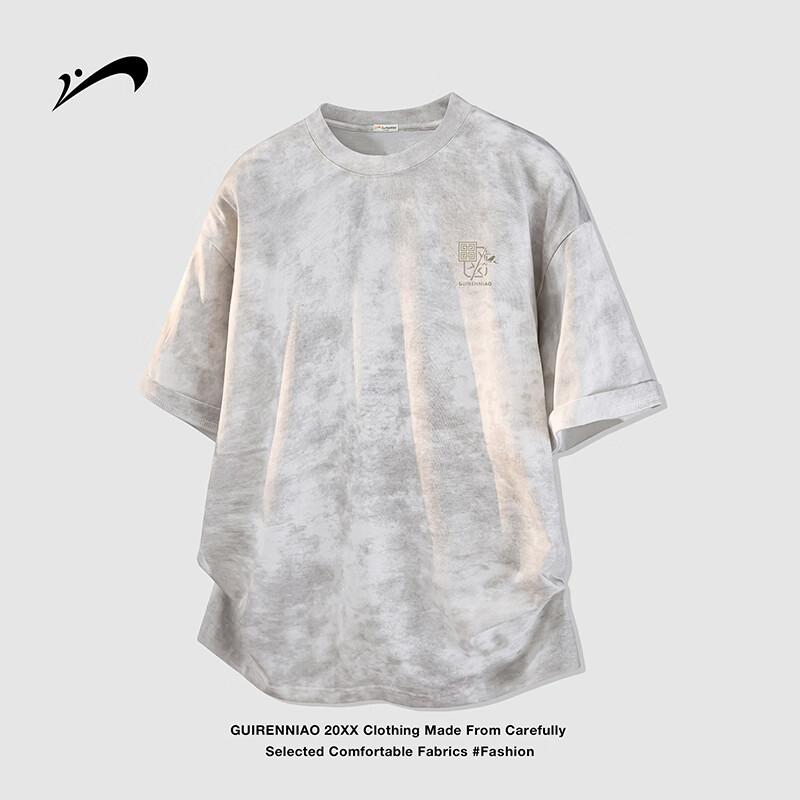 Men s Retro Tie-Dye Cotton Short Sleeve T-Shirt XL