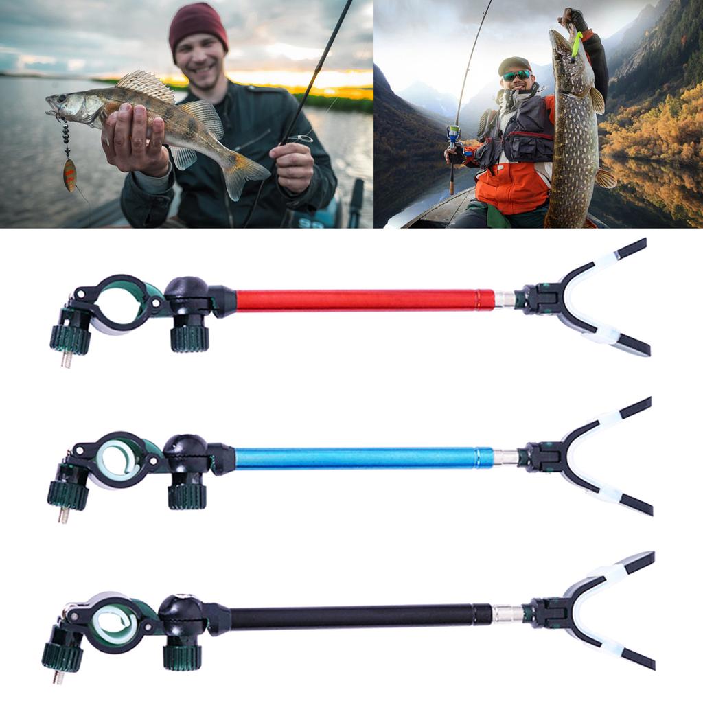 Stainless Steel Telescoping Fishing Rod Hand Rod Holder Stand Bracket Adjustable Fishing Rod Support Fishing Rod Rack