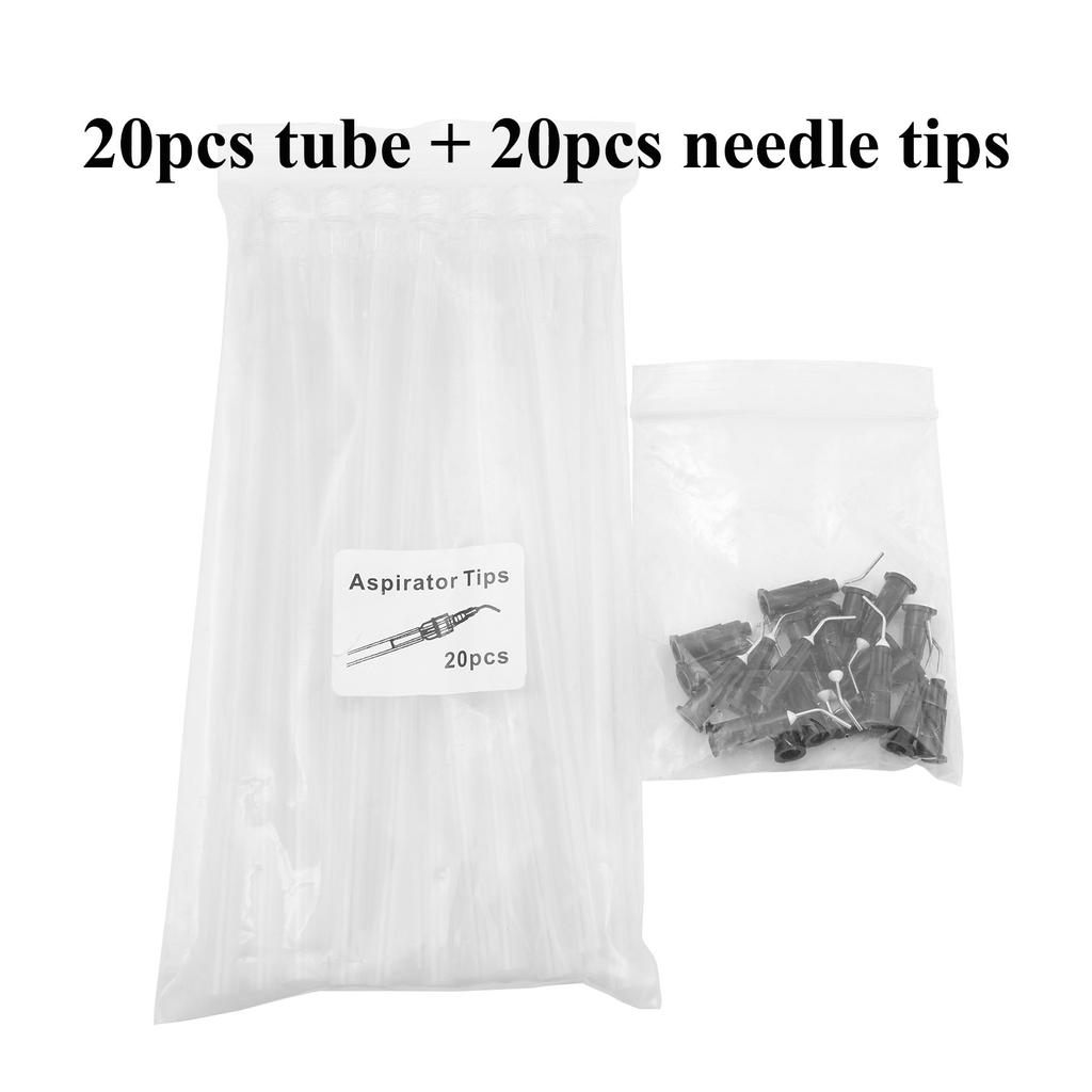 Disposable Dental Saliva Ejector Aspirator Suction Bonding Tubes With Syringe Needle Tip for Dentistry Medical Use