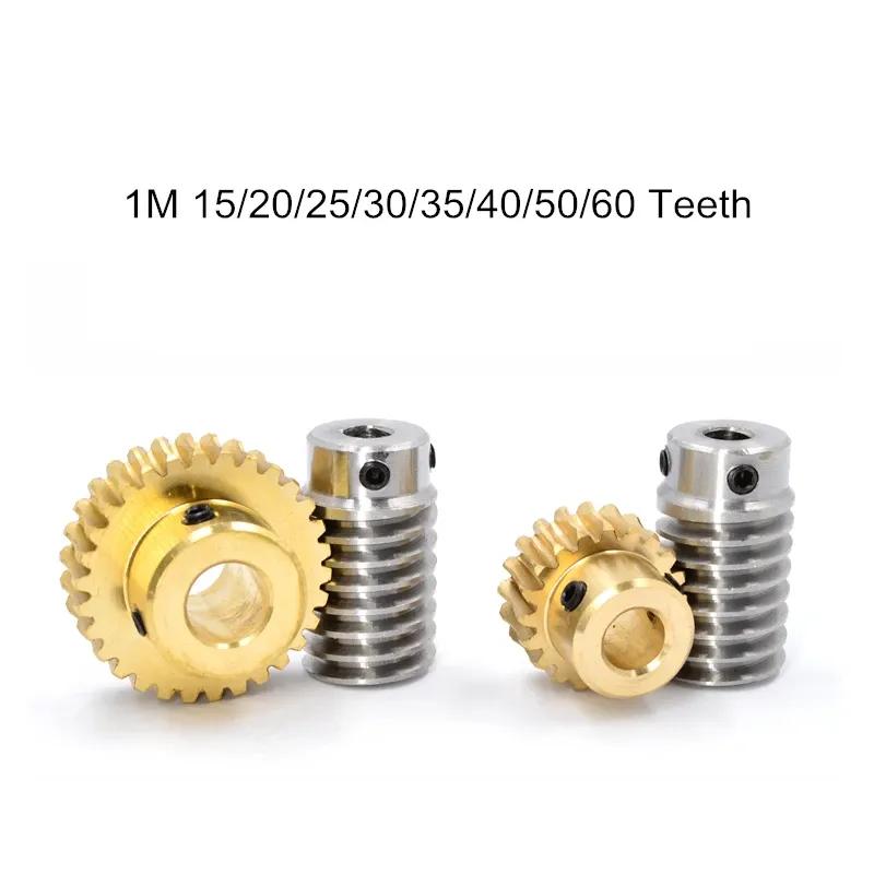 Juego de Ruedas Dentadas Helicoidales Metálicas 1M 1:15/25/35/50/60 Dientes 5/6/8/10/12MM