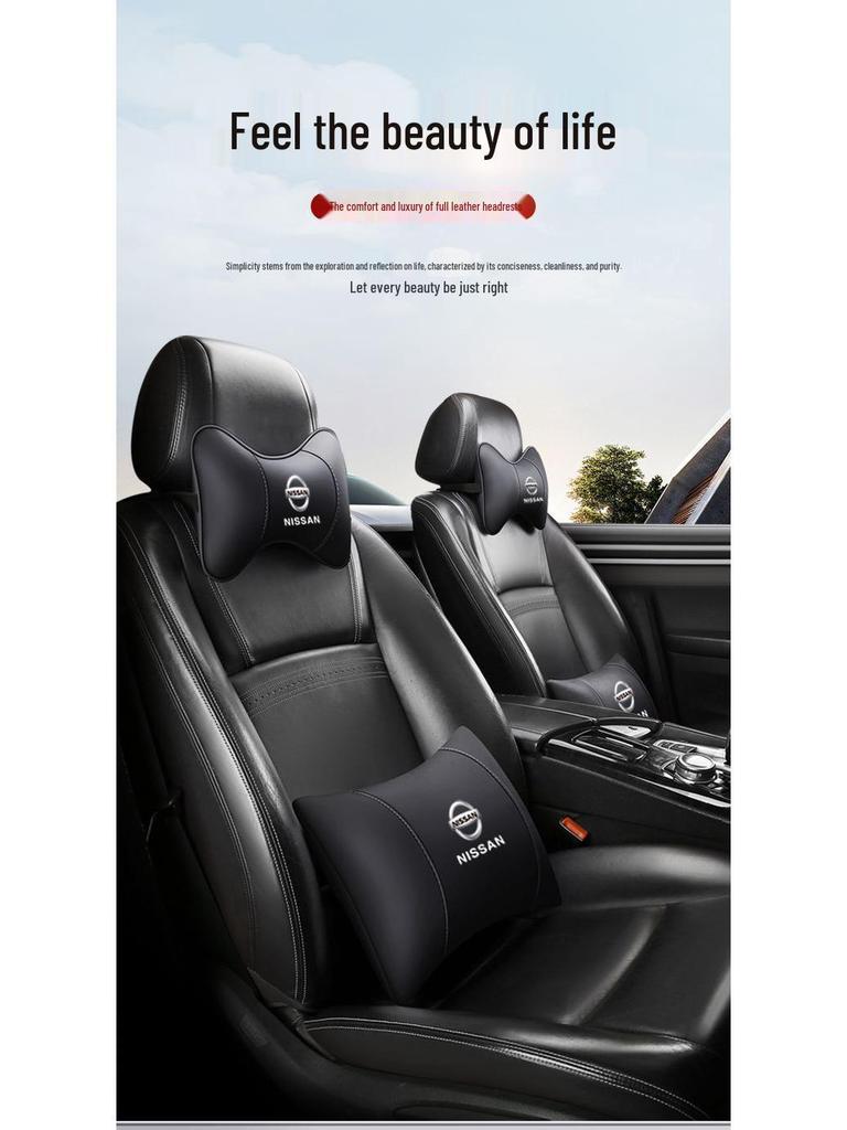 Uniwersalna poduszka szyjna w kształcie słońca na zagłówki samochodowe: Idealny do Nissan Bluebird, Teana, Sylphy, X-Trail, Qashqai i innych.