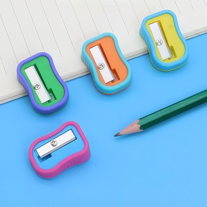 2/4pcs Color pen roller, single hole pencil sharpener, new creative design, comfortable grip, student tool, school supplies.