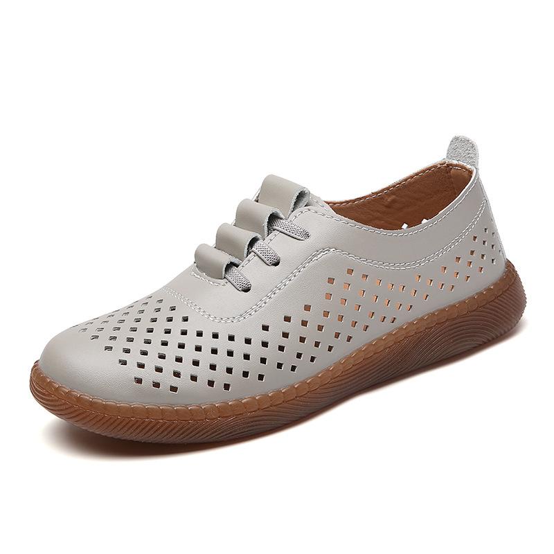 

Breathable Women s Single Shoes Beef Tendon Sole Mother Shoes Empty One Pedal Lazy Shoes Doudou Shoes 35