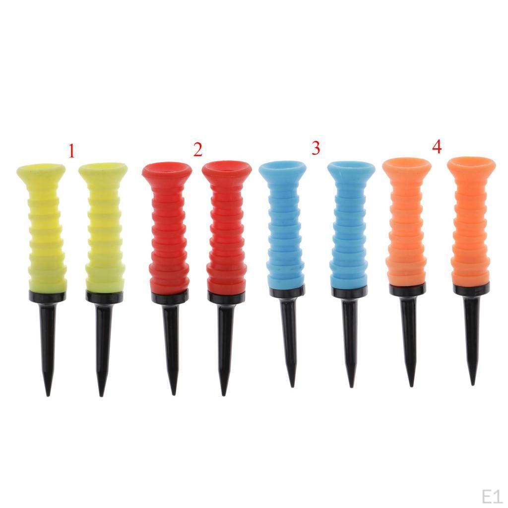Kunststoff Golf Professional Tees - Geringer Widerstand Flexibel 82mm/3.23 Zoll 4 Farben Verfügbar