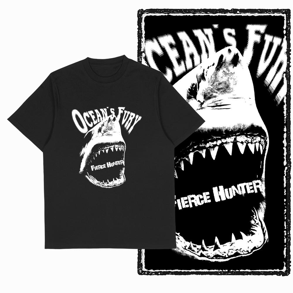 Zomer Klassiek Hip-Hop Mode Patroon Bedrukt Heren T-shirt met Korte Mouwen Katoen Ronde Hals Los, Casual En Ademend