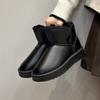Snow boots waterproof and non-slip thick-soled large-size short boots 2025 winter velvet thickened overalls cotton shoes versatile short boots
