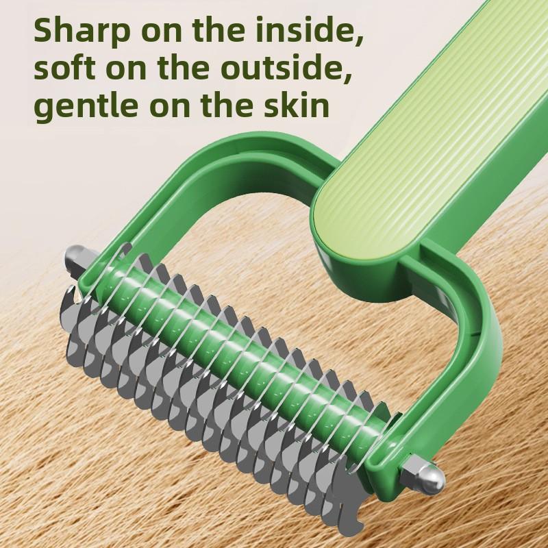 Grzebień do usuwania kołtunów u zwierząt, Uniwersalny grzebień do usuwania sierści u psów i kotów, Grzebień do kołtunów dla psa, Szczotka do usuwania sierści kota, Cienki grzebień ze stali nierdzewnej