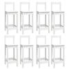 VidaXL 9-Piece Bar Set Bistro Furniture Set Dining Room Kitchen Pub Furniture Indoor White 3124723