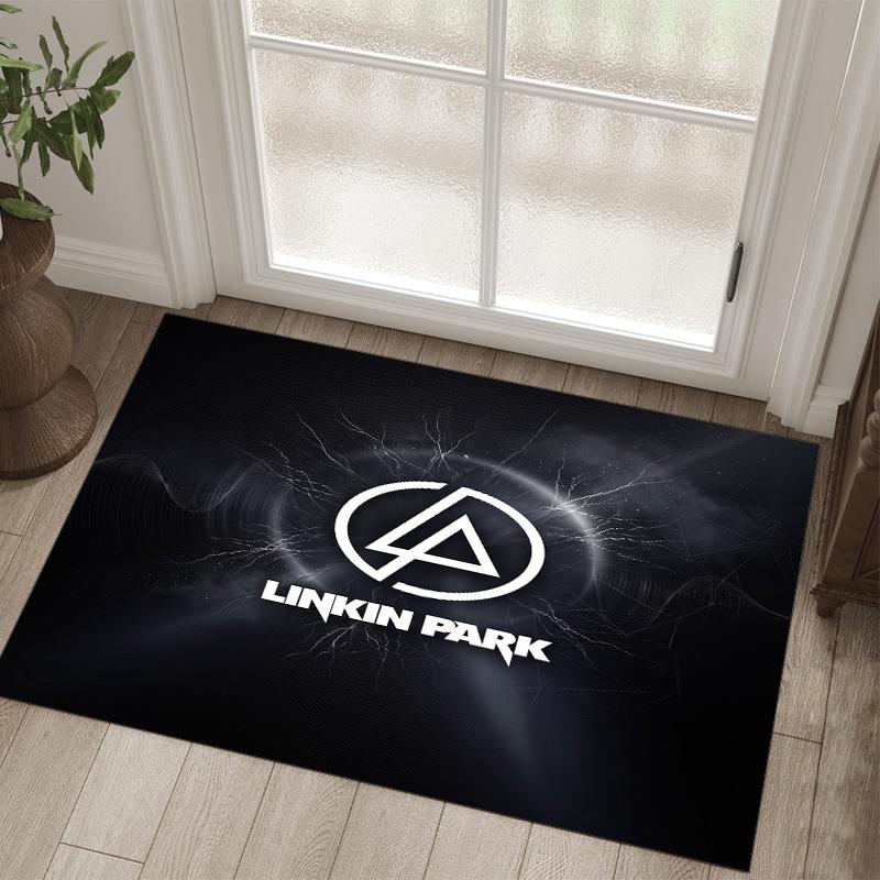 Linkin Park Design Crystal Velvet Carpet Cozy Non?Slip Printed Rug For Bedroom Living Room Entrance
