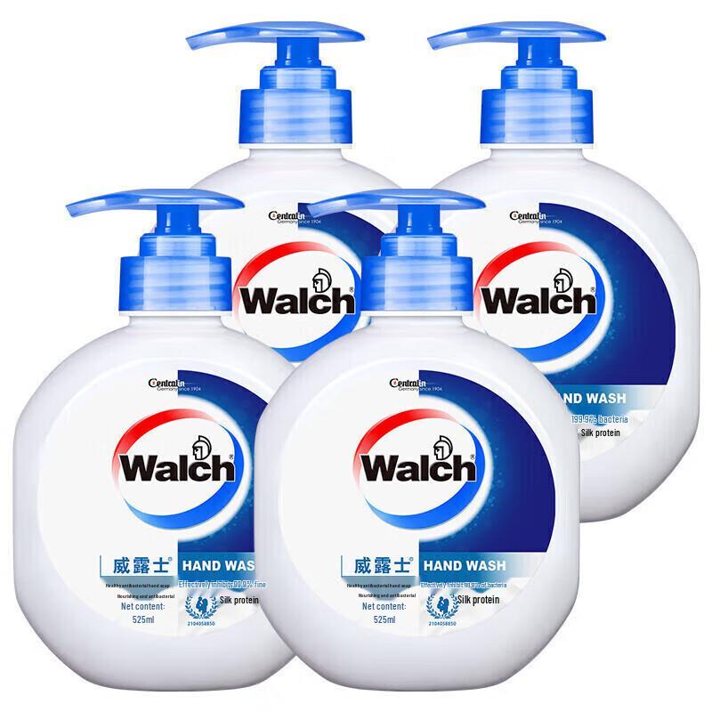 Walch Healthy Hand Wash, Silk Protein, 4-Pack
