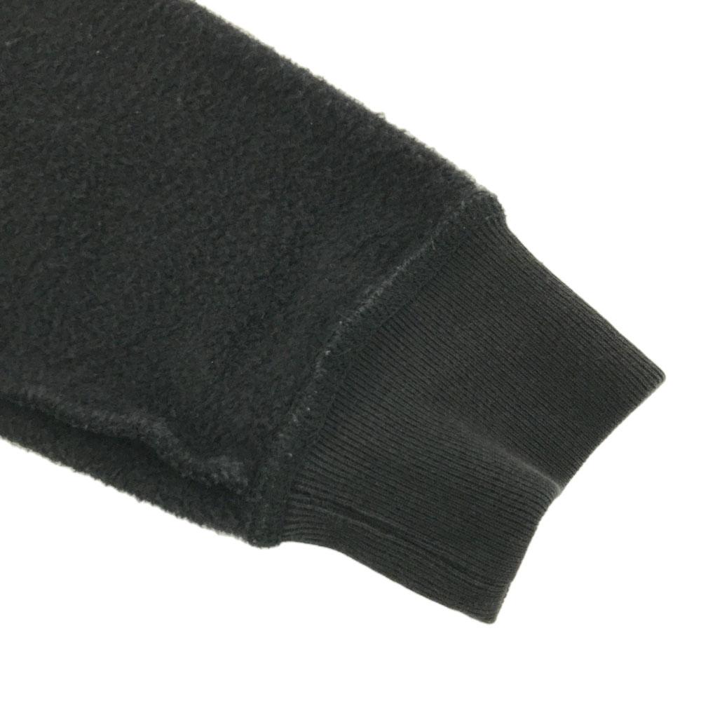 STUSSY Logo embroidery Long sleeve switching Parker S black Brushed Men's Used