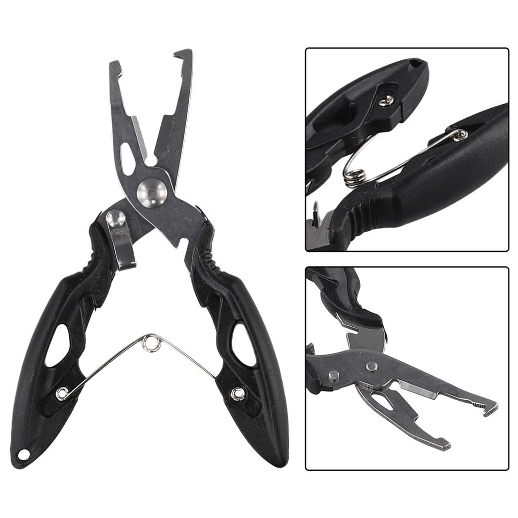 Fishing Pliers Lure Pliers Aluminum Split Ring-Hook Remover-Line Cutter Fishing Tackle Cutting Fish Tongs Multifunction Scissors