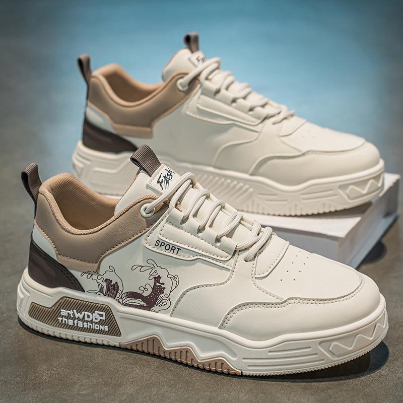 

Новый стиль летней мужской обуви Дышащая белая обувь для студентов-мужчин Модные универсальные кроссовки на толстой подошве Повседневная обувь для скейтборда Модная обувь 39