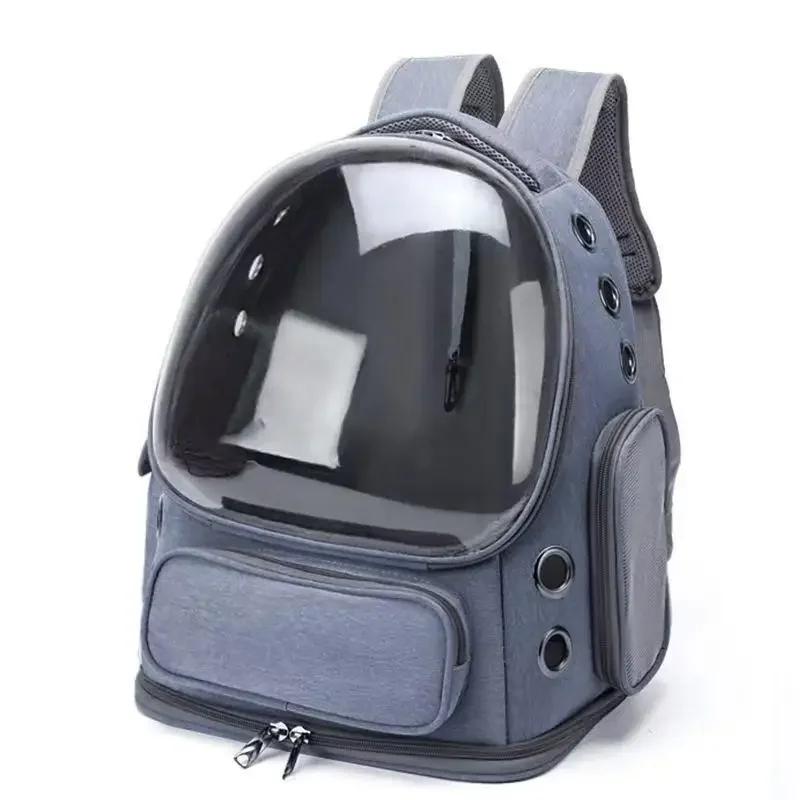 Portable Clear Pet Backpack Kennel For Cats & Small Pets Outdoor Breathable Backpack Adequate Ventilation Design Travel Kennel