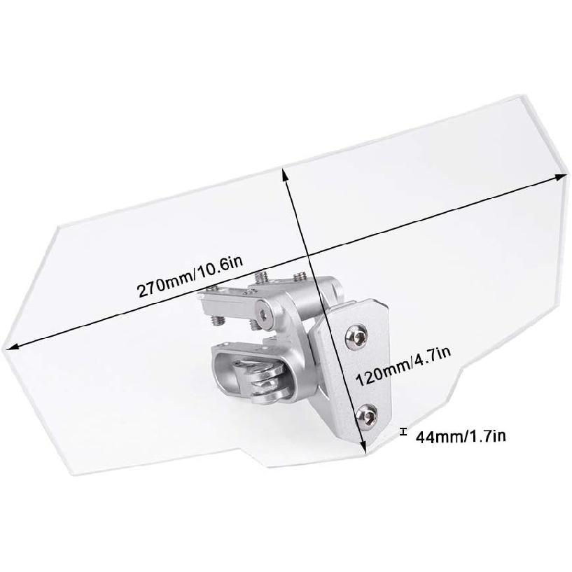 Acouto Motorcycle Windshield Extension, Motorcycle Windshield, 11 * 4.7 * 1.7 in Motorcycle Modified Universal Windshield Windscreen Wind Deflector