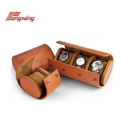 High-End Travel Watch Case: Portable PU Leather Storage Bag with 1, 2, or 3 Slots; Luxury Watch Gift Box.