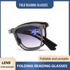 Fashion Metal Folding Bifocal Reading Glasses Progressive Color Anti Blue Light for Near and Far Sight