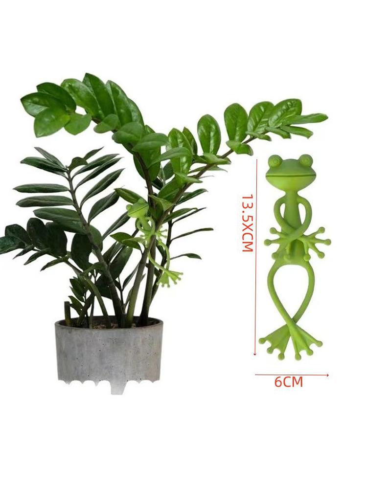 Creative Frog Plant Stand Cute Frog Flower Pot Hugger Plant Climbing Fixture Clips Planter Stake Decor Garden Climbing Branch