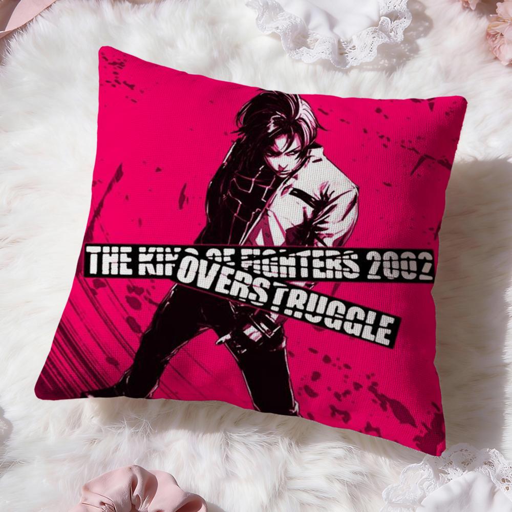 K-KOF The King of F-FighterS Cushion Cover Premium Comfort Reversible Pillow Cove -Two in One Design for Any Room & Car Interior