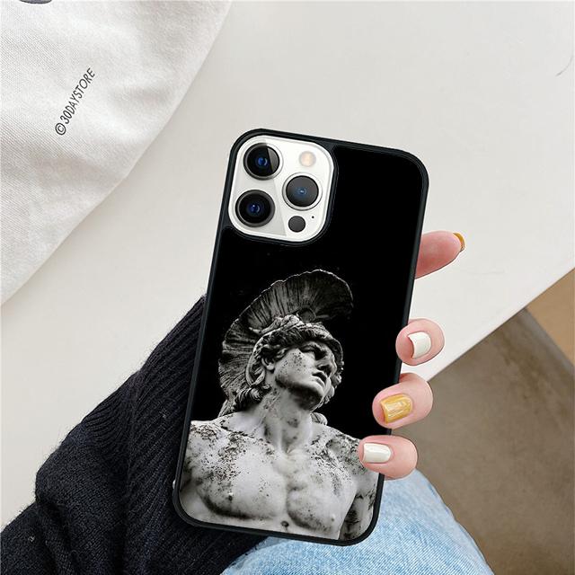 

Грецька Естетика Гіпсова статуя Чохол для телефону Для iPhone 17 Air 15 16 Чохол 11 13 14 Pro Max 12 Plus Max Fundas iPhone 17Air