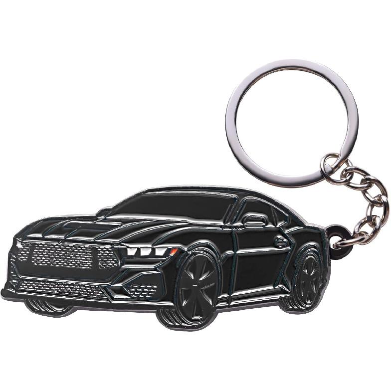 for Mustang Keychain Accessories-Key Chain Key Fob Cover for Ford Mustang GT   2024 чёрный