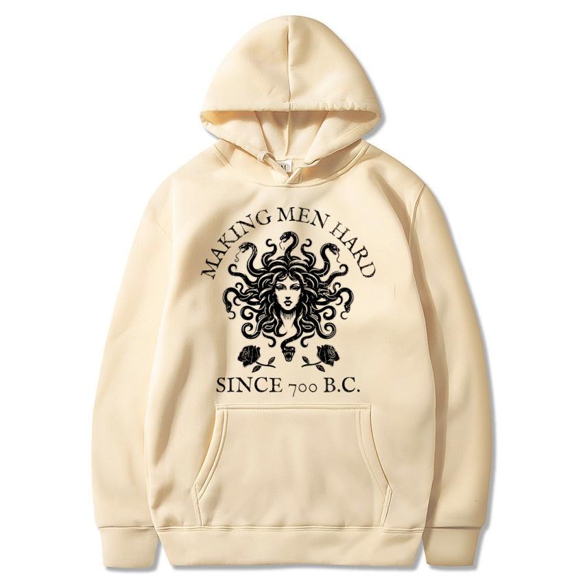 Medusa Autumn and Winter Female Print Hoodie Men's and Women's Fashionable Sportswear Daily Casual Street Wear Warm Hoodie