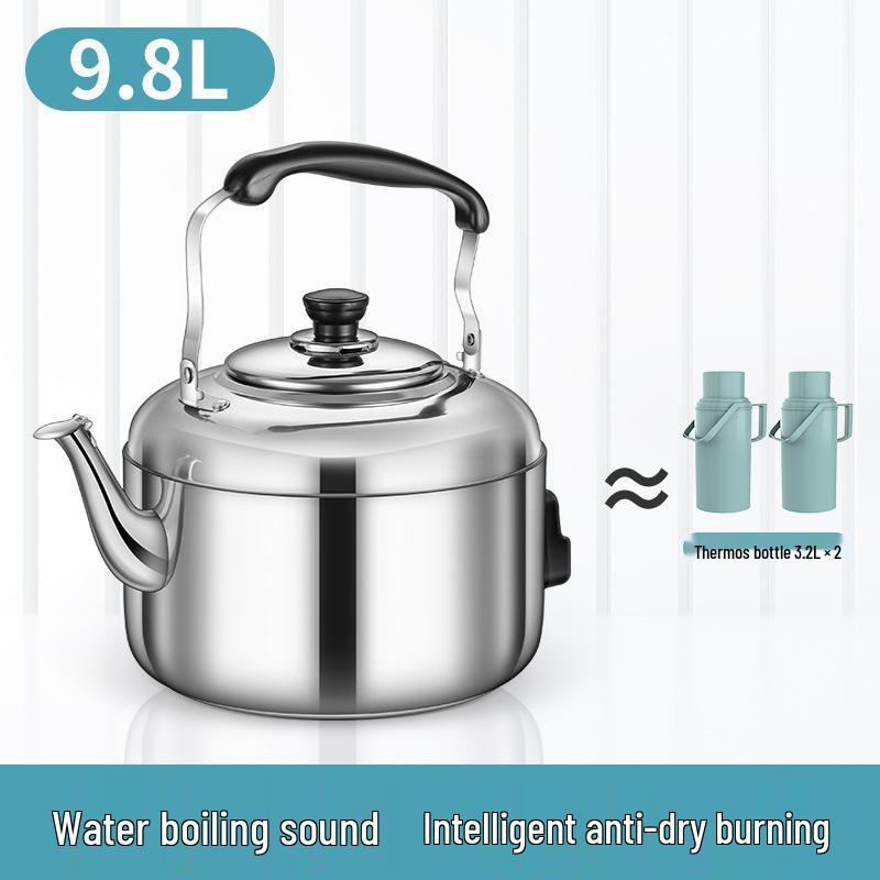 Large Capacity Stainless Steel Electric Kettle - Hot Water Boiler & Teapot for Household Use