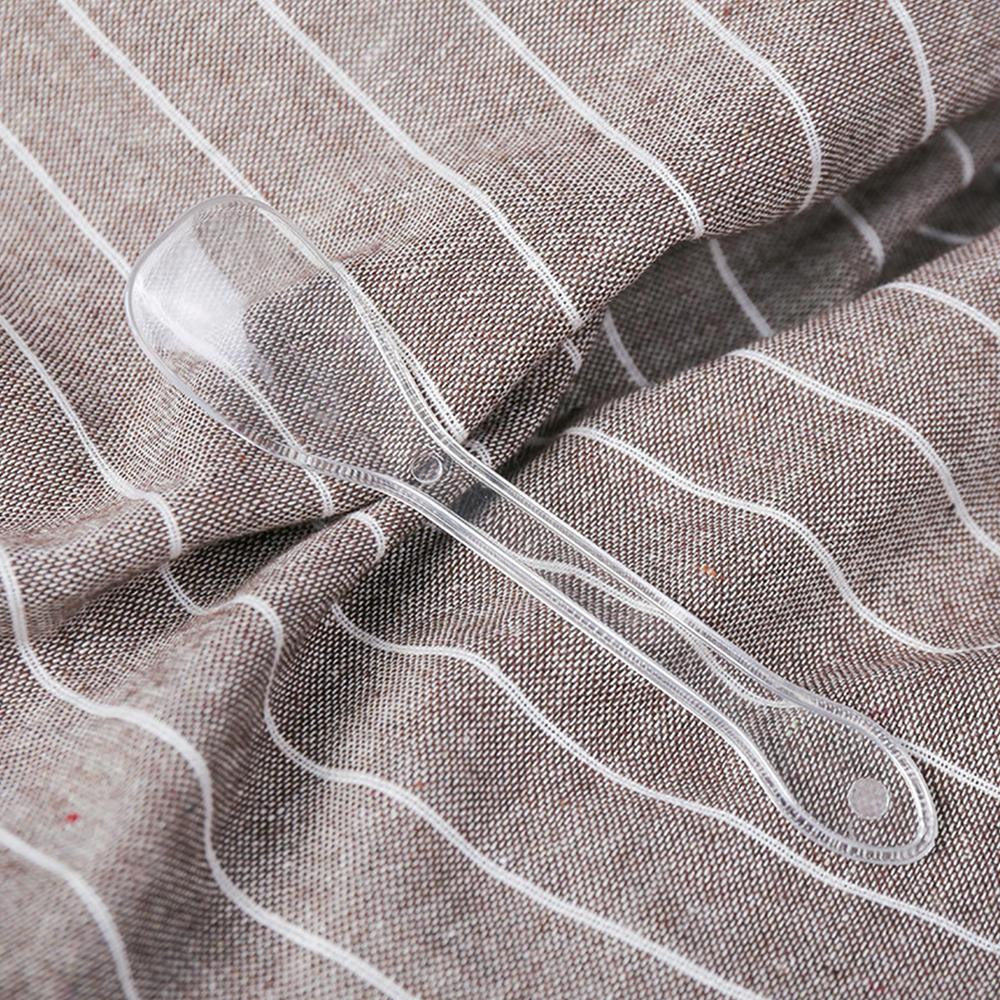 Party Cutlery 100Pcs 5 Colors Disposable Mini Plastic Spoon Ice Cream Dessert Scoop Family Soup Spoons Cute Tasting Great Tools