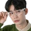 SBKA Ted-C02 Clear Horn-Rimmed Glasses (Blue Light Blocking)