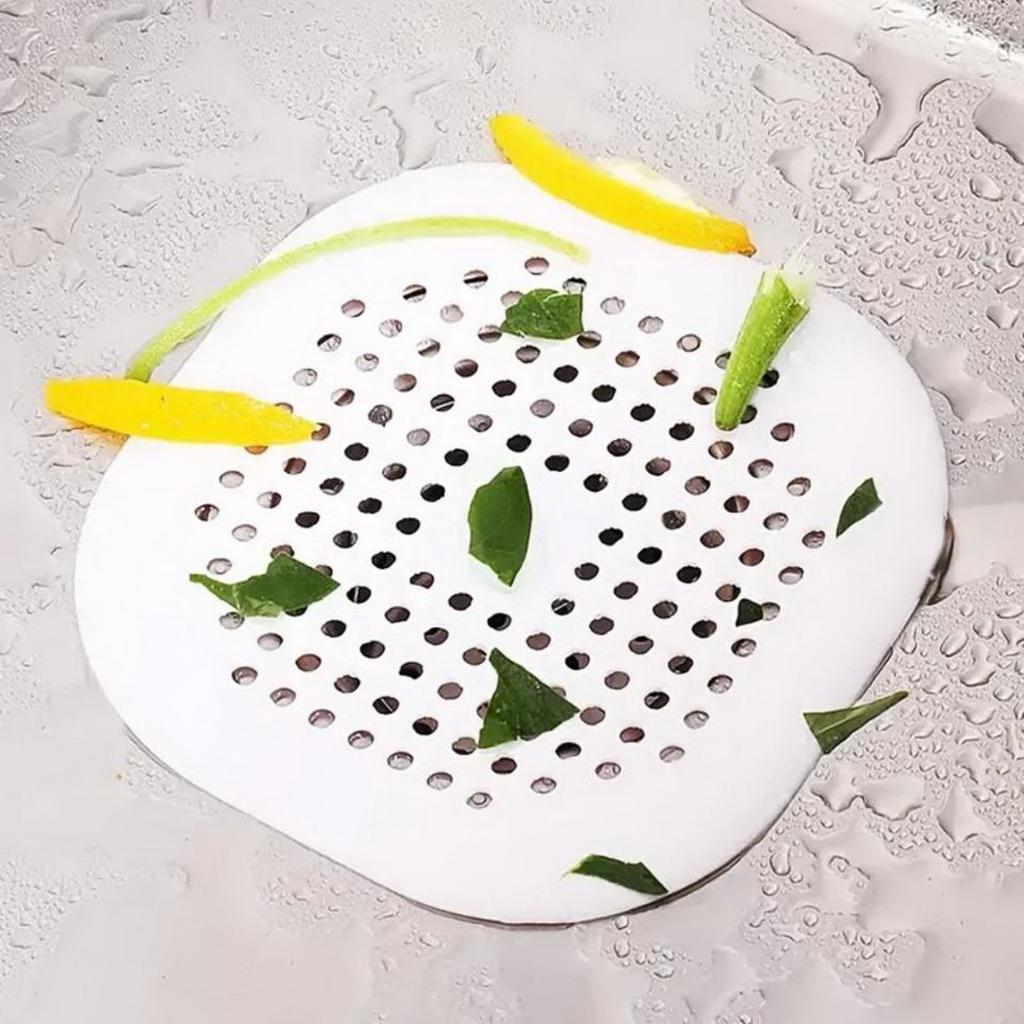Square Silicone Kitchen Sink Filter Anti-Blocking Bathroom Sewer Suction Cup Filter for Home Kitchen And Bathroom