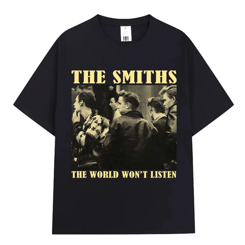 2026 Summer The Smiths Print TShirt Y2k Band Tee Unisex Unisex Unisex ShortSleeved Retro Street Y2k Casual Fashion Tops Clothing
