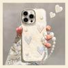 Laser Love Hanging Chain Is Suitable for Apple 17 Mobile Phone Case New Women's Iphone15promax Light Luxury 16 High Value