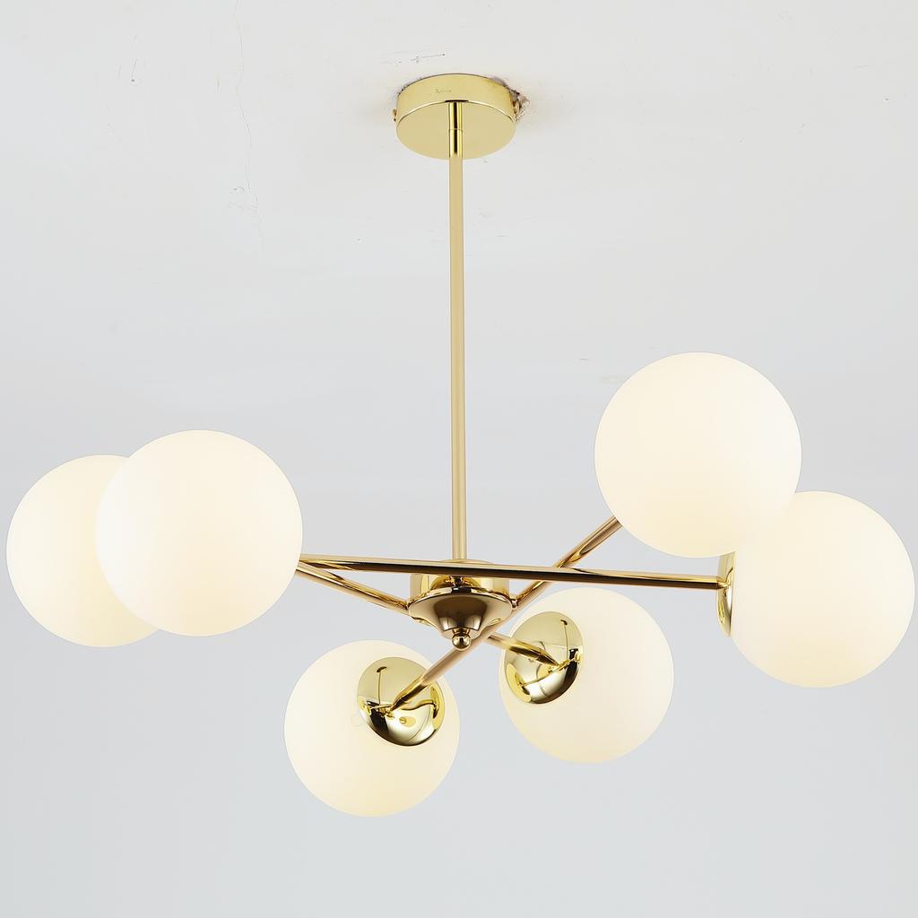 Pendant Lamp Ceiling Chandelier Balls Gold Modern Led Milky