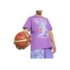Puma Melo Charlotte Letter Print Basketball Character Casual Crew Neck Short Sleeve Drop Shoulder T-Shirt Men Tops Purple 627744-01