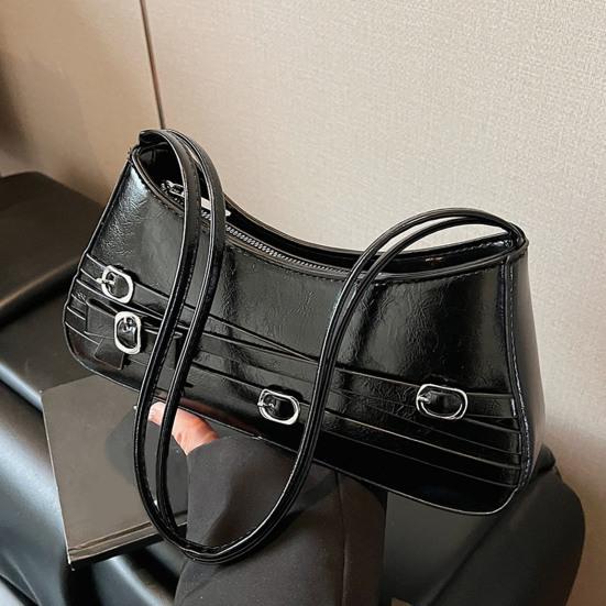 Women Hobo Handbag Faux Leather Bow Shoulder Bag Vintage Clutch Purse Underarm Bag for Street Work Party Date