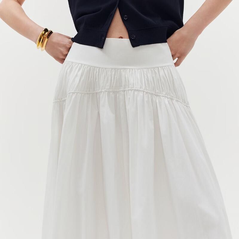 Only 2026 Summer Lyocell Blend Pleated A-Line Midi Skirt