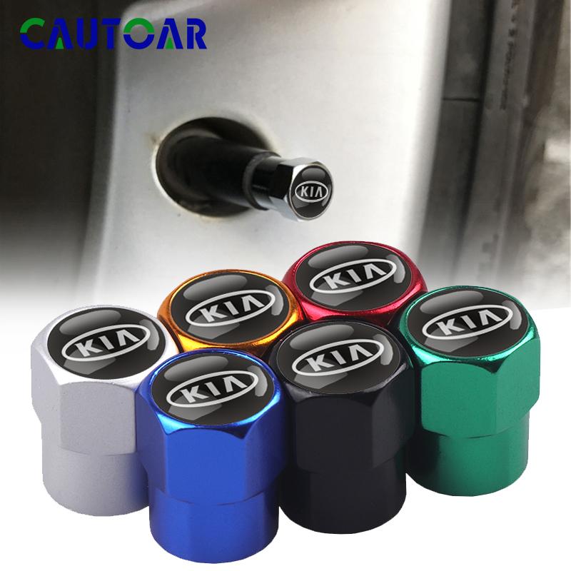4Pcs Aluminum Alloy Caps Wheel Tire Valve Caps Auto Accessories For Kia Sportage Rio 3 Soul Picanto EV6 Cerato Niro Telluride