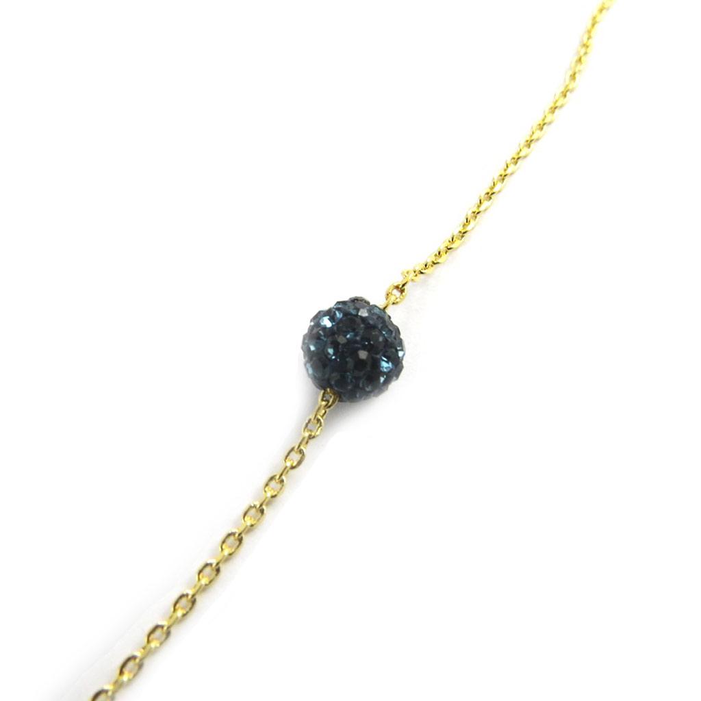 Les Trésors De Lily [M0642] - Bracelet Plaqué Or 'Sissi' bleu - 6 mm