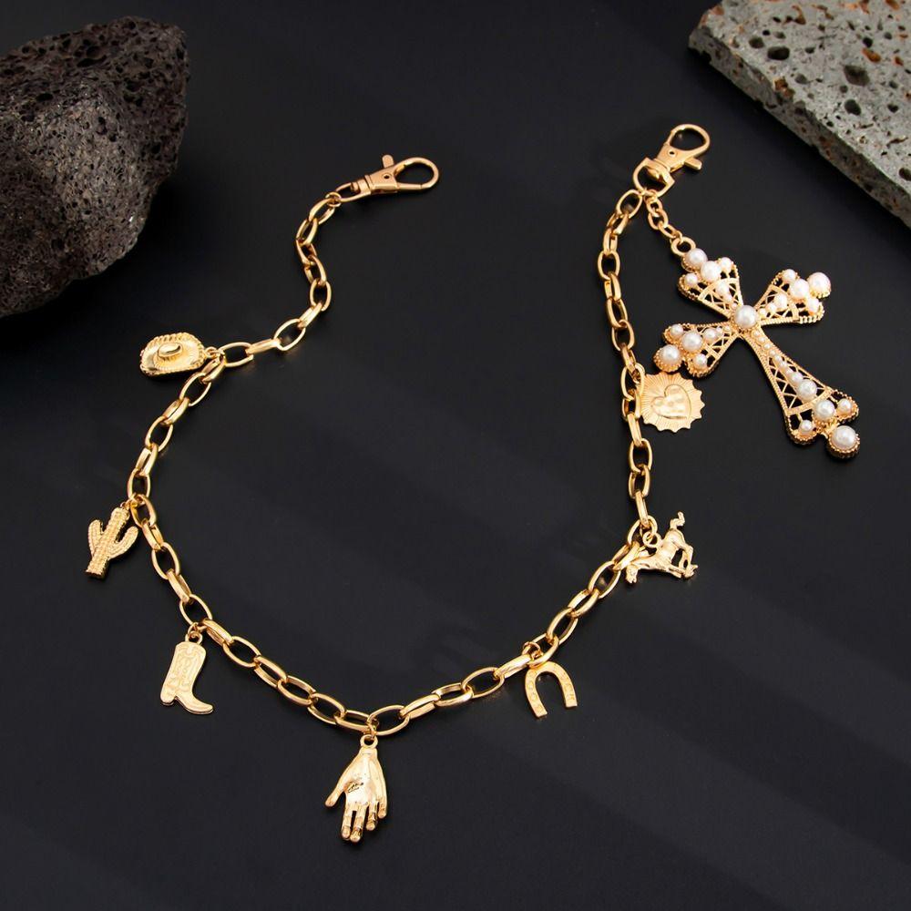 Beads Punk Belt Chain Gothic Pants Chain Cool Pearl Waist Chain  Jeans Decoration