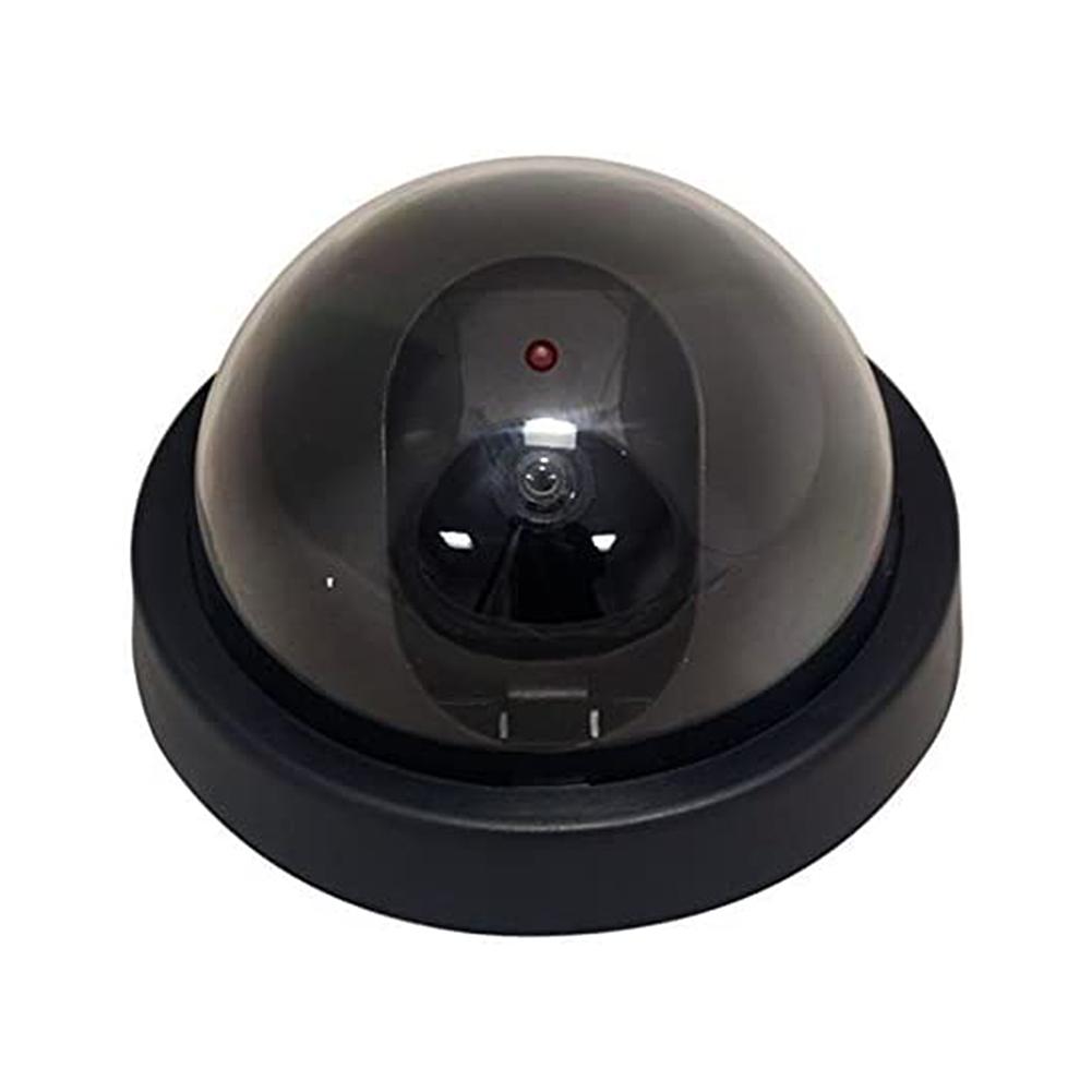 

Купольна муляжна камера безпеки CCTV Симуляція монітора зі світлодіодним миготливим світлом Для зовнішнього та внутрішнього використання чорний