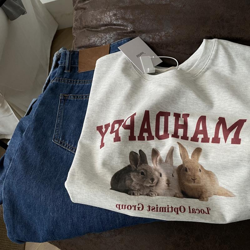 

Loose Women s Oversize ort Sve T-irt Summer Casual Street Sle Couple s Print round Ne Cotton Korean Version 4XL