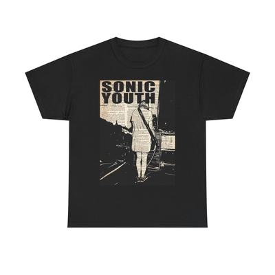 Sonic Youth T-shirt Vintage Art Punk Rock Retro Unisex Heavy Cotton Tee