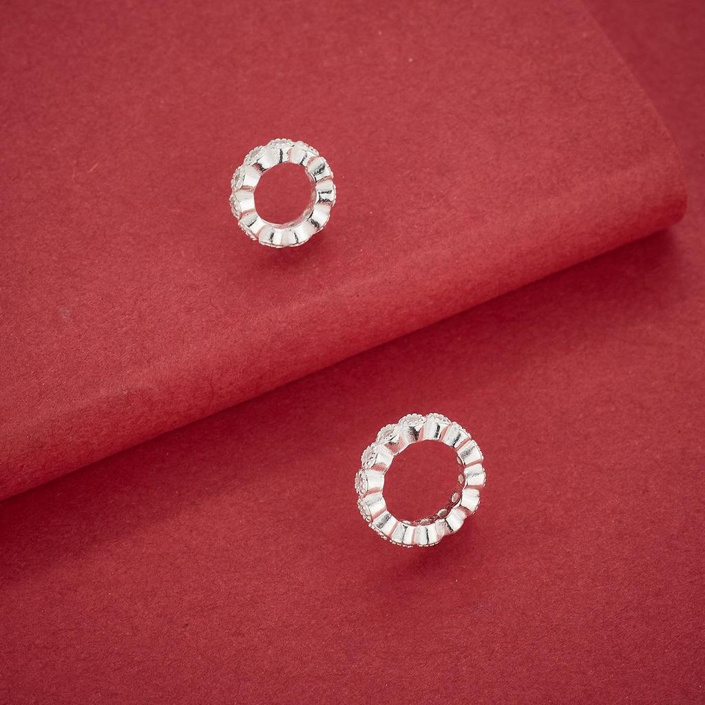 S925 Sterling Silver Zircon Spacer Beads for DIY Jewelry Making