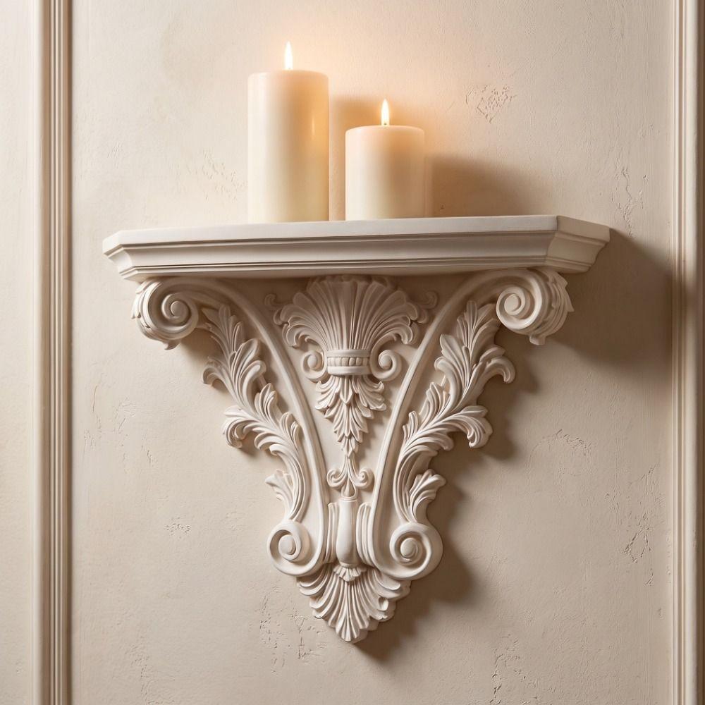 Unique Wall Mounted Shelves Carving Gothic Wall Decor Multi-functional Wall Storage Rack  Bedroom
