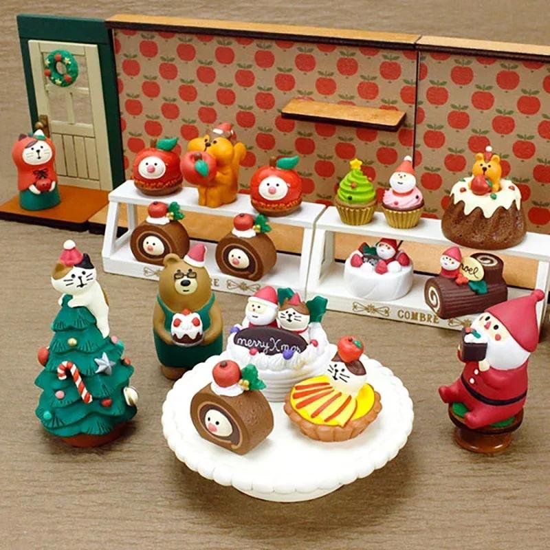 1pc Scene Decoration Christmas Series Bookshelf Decorationt Collectible Home Decoration Garden Resin Craft Toy Bonsai Ornaments