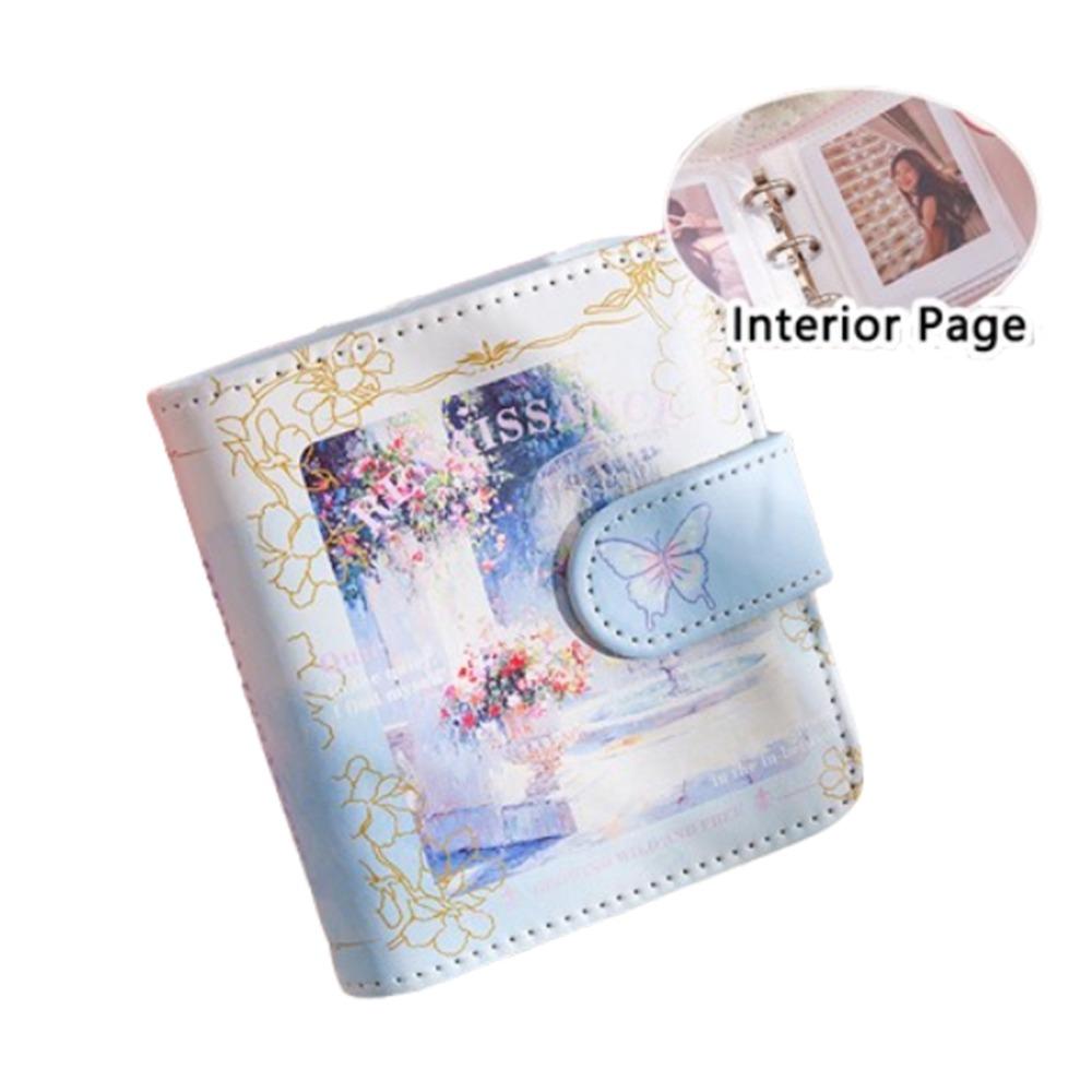 Vintage Card Storage Booklet Retro Picture Album Mini 3-Ring Photo Album Holds  Packaging Supplies
