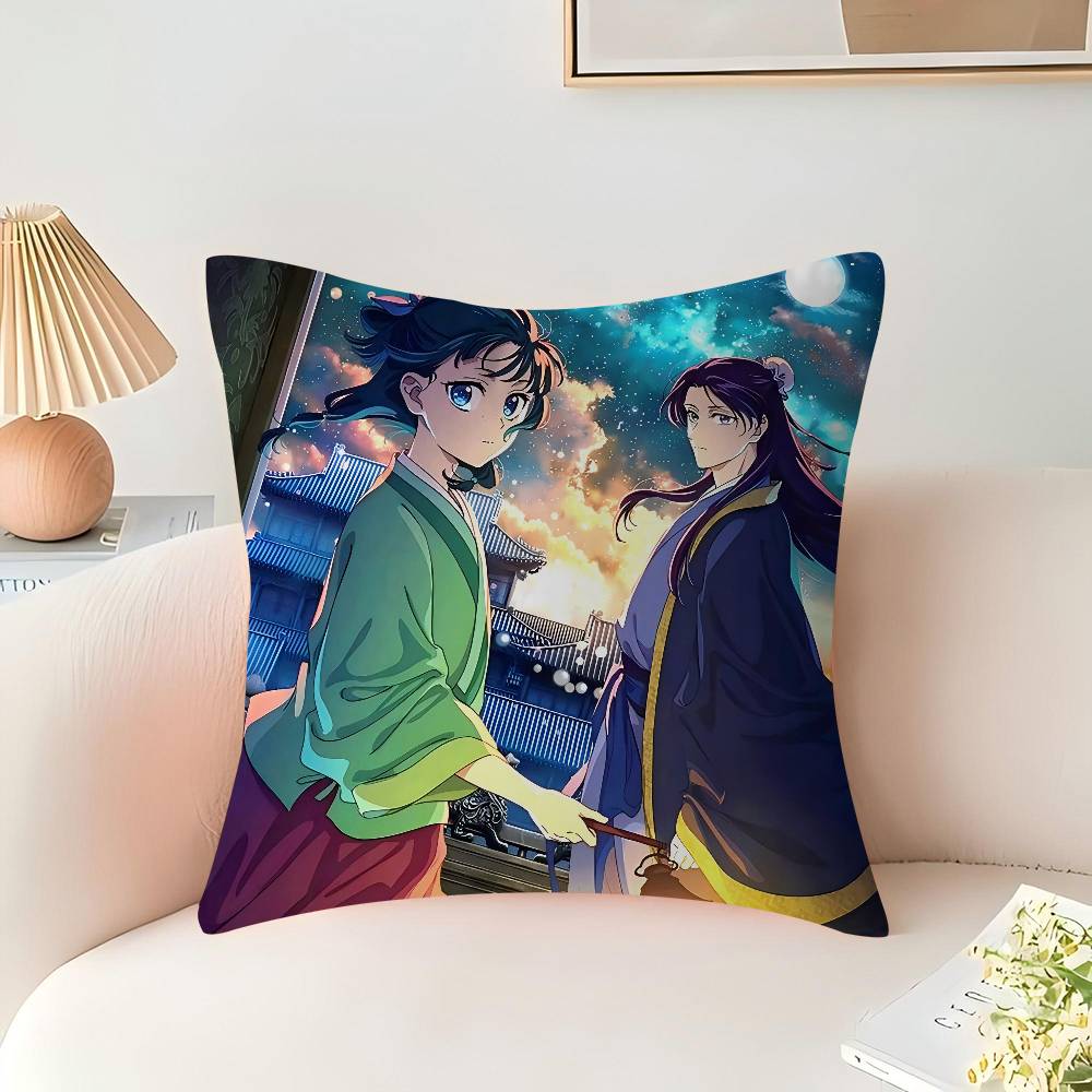 

Аниме Дневники аптекаря Персонализированная наволочка-пыльник для подушки Спальня Детская вечеринка Декорация Наволочка Подарок на день рождения детям 16x16Inch