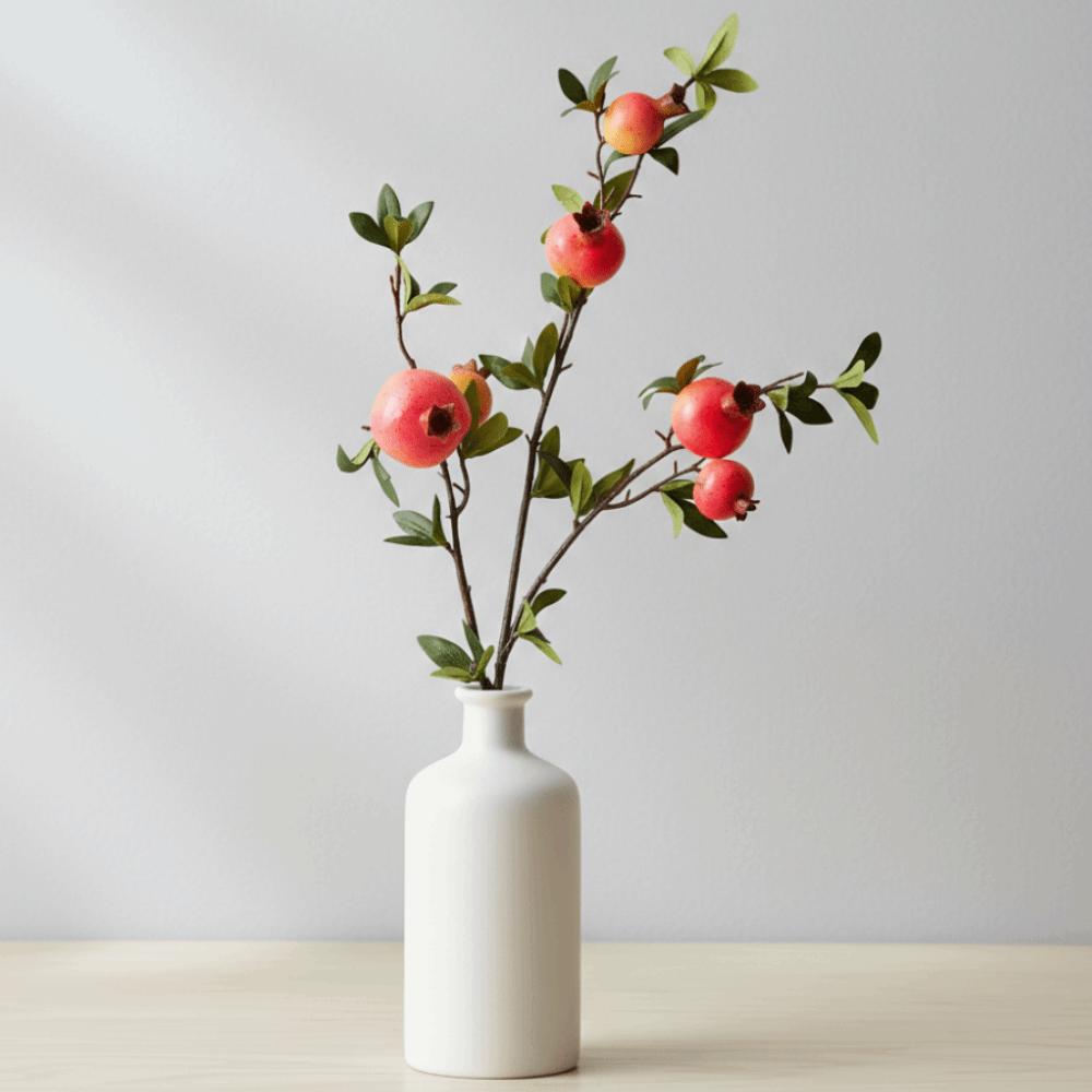 DIY Simulation Pomegranate Fruit 6-Fruit Fake Plants Simulation Foam Fruit Tree Living Room