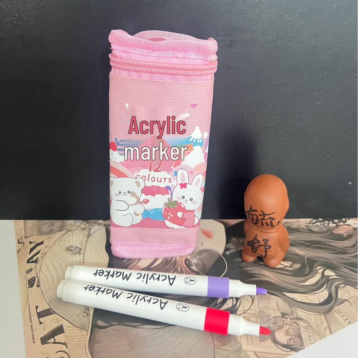 Children s Waterproof Acrylic Marker Pen - Washable, Fine-Head, Color-Resistant, DIY Art Watercolor Pen
