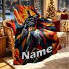 Custom Name Personalized Batman Print Blanket, Home Decor, Bedroom, Sofa, Camping, Couch, Gifts for Birthday Christmas